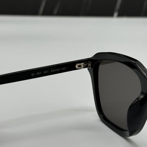 NEW SAINT LAURENT SL457 001 BLACK GEOMETRIC SUNGLASSES SAINT LAURENT SL 457 001